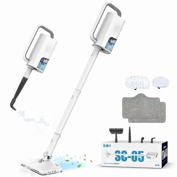 ONSON Steam Mop, 6-in-1 Detachable Handheld Steam Mop Cleaner with 2 Microfiber Pads for Hard Floor, Carpet