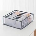 thumbnail image 4 of Organizador de ropa interior plegable, bragas, sujetadores, calcetines, cajón, caja de almacenamiento, ropa fresca Gripes gris 6, 4 of 9