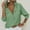 Green, variant on Womens Green Polo Shirts Classic Fit Fall Long Sleeve Tops V-Neck Solid Button down Collar for Ladies with Pocket