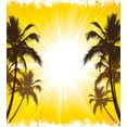 thumbnail image 3 of Ambesonne Tropical Duvet Cover Sets, Place with Palm Trees, 2-King, Yellow and White, 3 of 7