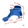 thumbnail image 3 of 2pcs Metal Front Steering Knuckle Arm Compatible With Traxxas 4-tec 2.0 3.0 2.0 Vxl 1/10 Rc On-road Car Upgrade, 3 of 5