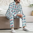 thumbnail image 7 of Sikiie Tulips Flowers Mens Pajama Set, Soft Warm Long Sleeve Sleepwear, Cozy Button-Down Pjs for Men-XX-Large, 7 of 7