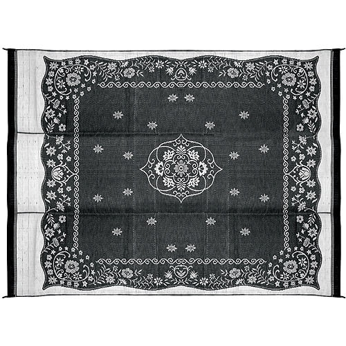 Camco 9 X 12 Reversible Rv Outdoor Mat Camping Charcoal Oriental Com Camco 9 X 12 Reversible Rv Outdoor, Rv Reversible Patio Mats