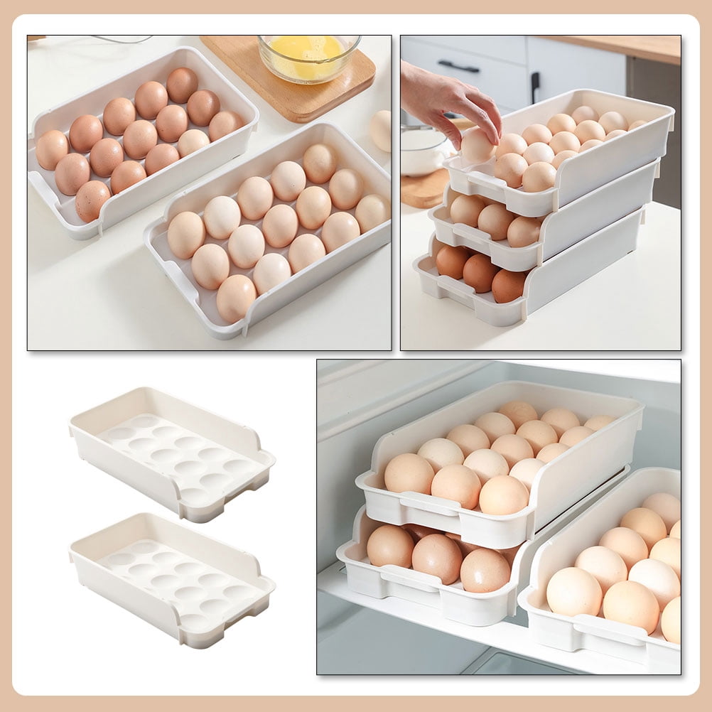 Hemoton 6-Pack Refrigerator Drawer Organizers, Fridge Storage Bins, Kitchen Fridge Accessories for Household Organization
