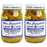 Campbell's All Natural Sweet Southern Chow Chow Relish, 16 Oz Glass Jar (Pack Of 2)