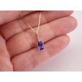 thumbnail image 4 of Bluebell Jewels Oval Cut Blue Cubic Zirconia 14K Yellow Gold Finish Classic Pendant, 4 of 4
