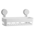 thumbnail image 2 of Drain Rack Suction Cup Shower Storage Box Bathroom Hollow Basket Wall Mounted Tray Holder, 2 of 10