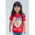 thumbnail image 2 of Bluey Bingo Valentines Day Toddler Boy Girl T-Shirt Red / Valentine's 5T, 2 of 4