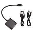 thumbnail image 1 of Micro-HDMI to VGA Adapter Cable 1080P Video Converter with Audio Jack USB Power Cable for Xbox Camer, 1 of 5