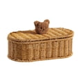 thumbnail image 1 of jifeng Imitation Rattan Storage Basket Storage Box Multipurpose Desktop Container Woven 28cmx14cmx9cm, 1 of 9