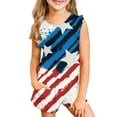 thumbnail image 2 of Coerni Toddler Kids American-Themed Sleeveless Tie Dye 2pc Outfits Patriotic Chic Apparel Independence Day Trendy Clothes, 2 of 3