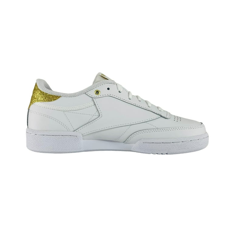 Reebok Club C 85 White Gold Metallic Sneakers New Women s Shoes Gy9727 Women s U.S. Shoe Size 9