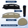 thumbnail image 4 of Unique Bargains Dash Cover for Ram 1500 2010-2018 for Ram 2500 2010-2018 Without HUD Dashboard Cover Car Interior Anti-Slip Flannel Black With Blue Edge 1 set, 4 of 7