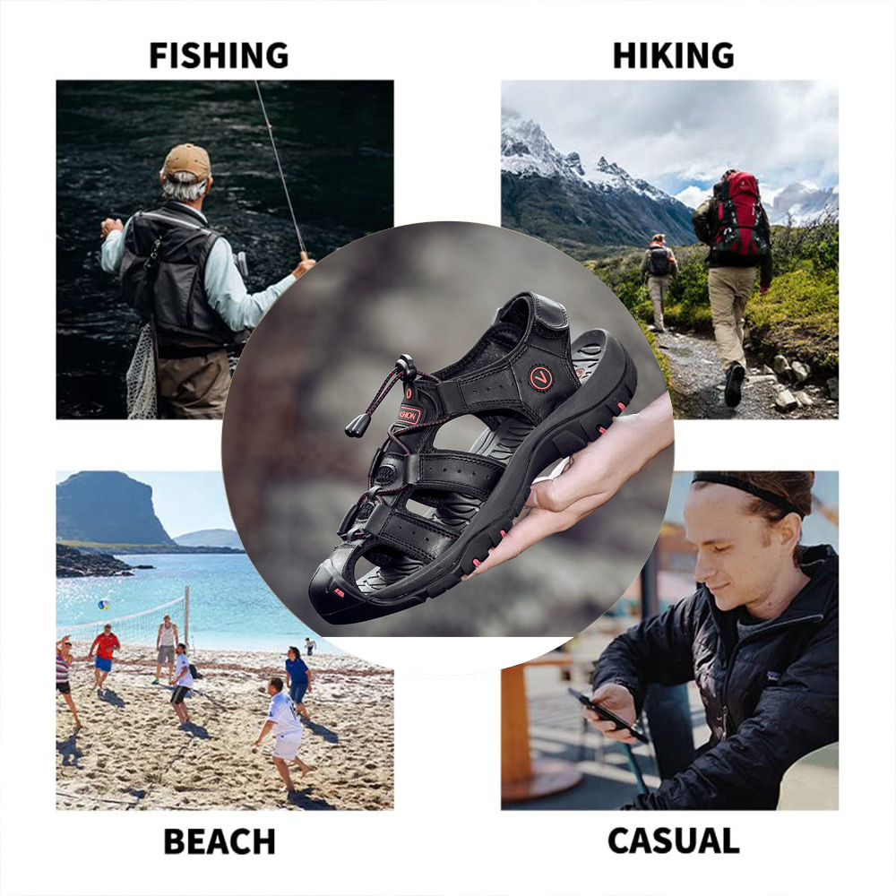 Ecetana Men's Closed Toe Hiking Sandals photo 5