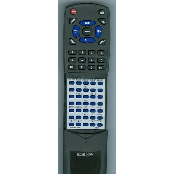 Replacement Remote for SHARP RTRRMCGA200AWSA, RRMCGA200AWSA, HTSB500