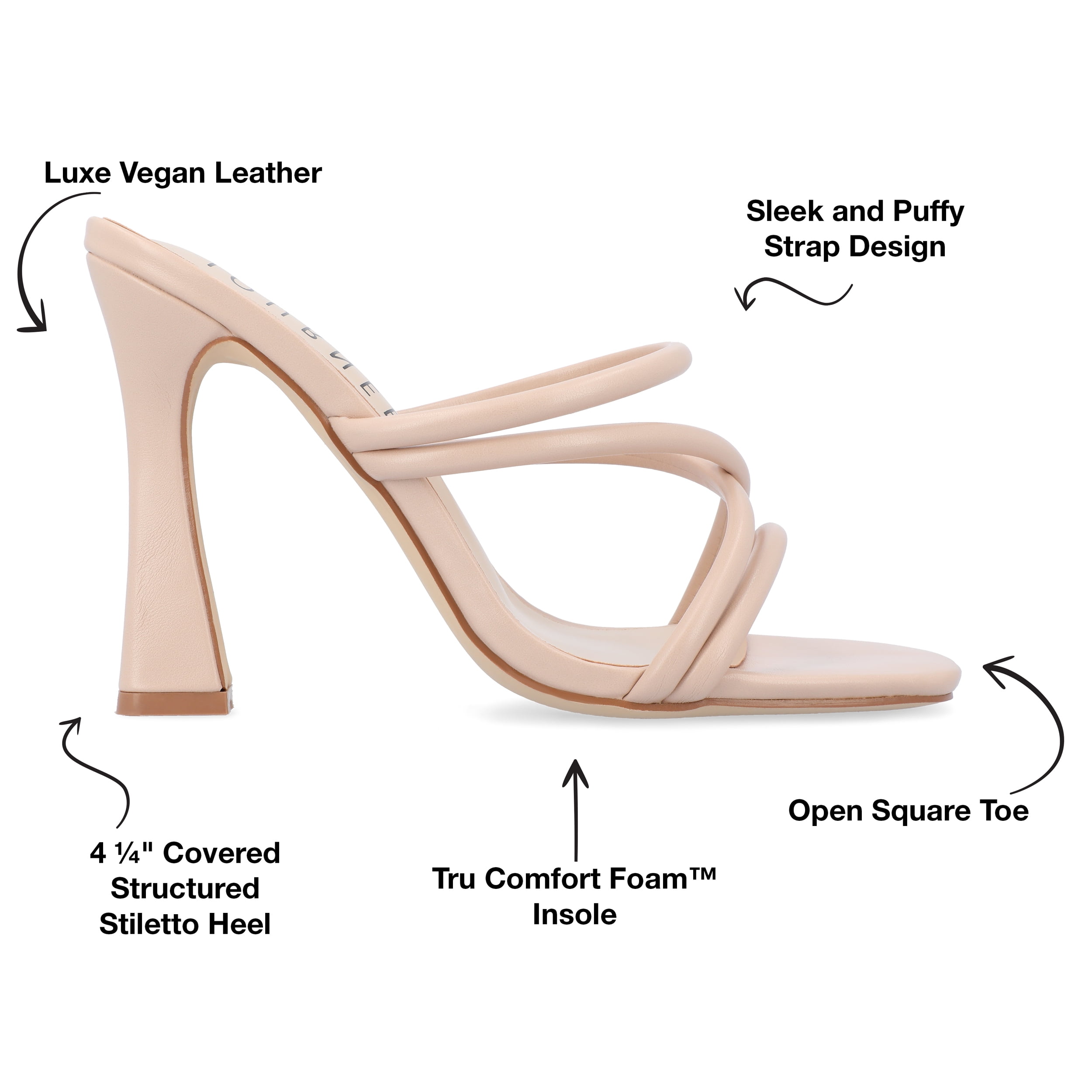 Journee Womens Louisse High Heel Open Toe Sandals