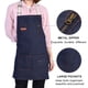 thumbnail image 5 of Delantal de tela vaquera duradero para cocina casera, jardinería, horneado, uniforme de camarera de restaurante, 62x60cm, 5 of 8