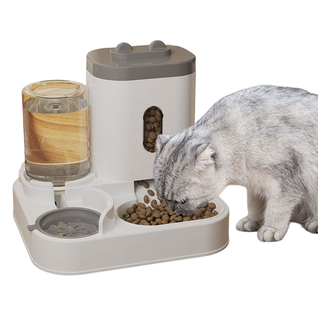 Dispensador Y Comida para Gatos 2 en 1 Plástico Cachorros Gatitos