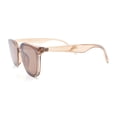 thumbnail image 4 of Womens Hipster Inset lens Thin Horn Rim Hipster Plastic Rectangle Sunglasses Beige - Brown, 4 of 5