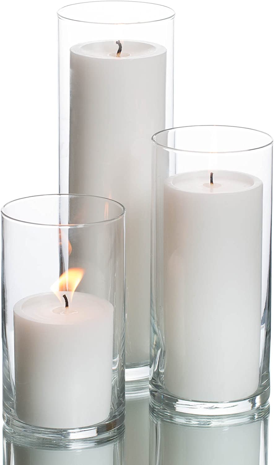 Cylinder Pillar Candle Vases Set of 36