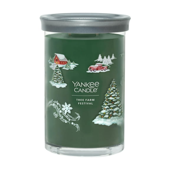 Yankee Candle Signature Large 2-Wick Candle, Tree Farm Festival, 20 oz