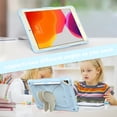 thumbnail image 4 of FJLBDE Case for iPad Pro 10.5 Inch / iPad Air 3rd Generation 2019 with Butterfly Stand, Shockproof Protective Tablet Cover with Pencil Holder Shoulder Strap for Kids Girls, Beige Blue, 4 of 7