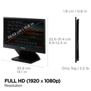 ViewSonic VP16-OLED Ergonomic Stand Portable 15.6 1080p OLED Monitor