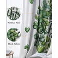 thumbnail image 3 of St Patrick's Day Kitchen Curtains Green Lucky Shamrock Wreath Spring Vintage Cafe Short Curtains for Bathroom Blackout Window Curtain Small Window Treatment Drapes for Bedroom Living Room 42"x45"x2, 3 of 9