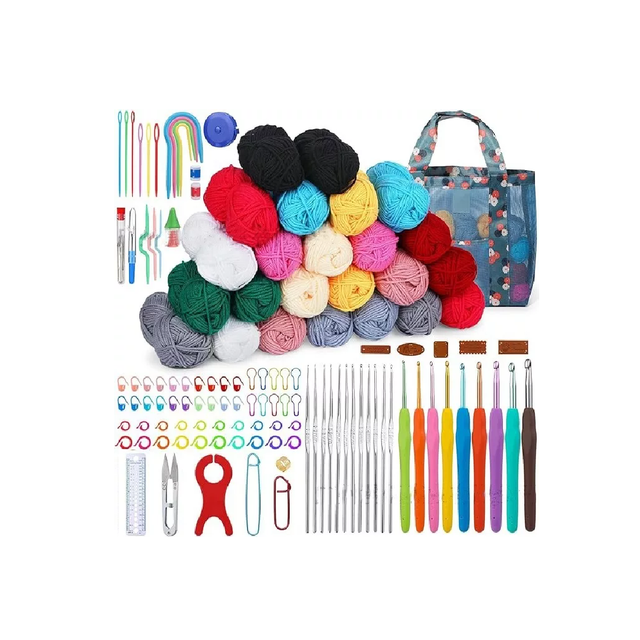 Kit De Agujas De Ganchillo Y Accesorios Para Tejer 138 Pzs