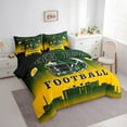 thumbnail image 3 of jejeloiu American Ball Sport City Bedding Comforter Set,7pcs,Kids Ball Game Queen Bedding Sets,Rugby Helmet Queen Sheet Sets For Boys,Lightweight Room Decoration Reversible, 3 of 7
