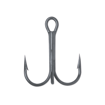 UPC: 0043193108238 | VMC Round Bend Treble 1X Strong Fishing Hooks – Model 9650 – Black Nickel – 2/0 – 25 Hooks