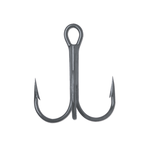 VMC Round Bend Treble 1X Strong Fishing Hooks Model 9650 Black