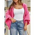 thumbnail image 4 of Autumn/ Winter Open Front Casual Solid Color Women's Loose Knitted Cardigan, 4 of 6