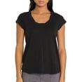thumbnail image 4 of Social Standard by Sanctuary Ladies Short Sleeve Amber Scoop Neck Tee (Glow, XL), 4 of 7