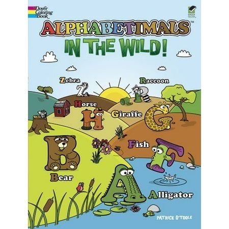 New Alphabetimals In The Wild Dover Coloring Books