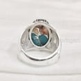 thumbnail image 6 of Oyster Copper Turquoise Mans Ring, Natural Copper Turquoise, Silver Jewelry, 925 Silver Ring, Birthday Gift, Heavy Mens Ring, Arabic Design, Ottoman Style Ring, Christmas, Turkey Mens Signet Ring, 6 of 6