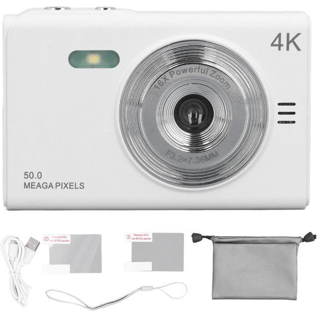 Cámara Digital, Cámara para Niños HD 1080P, Cordón, 50 MP, Pantalla TFT de 2,88 Pulgadas, Zoom Digital de Pliegues Múltiples, Antivibración, Compatible con Tarjeta de Memoria de