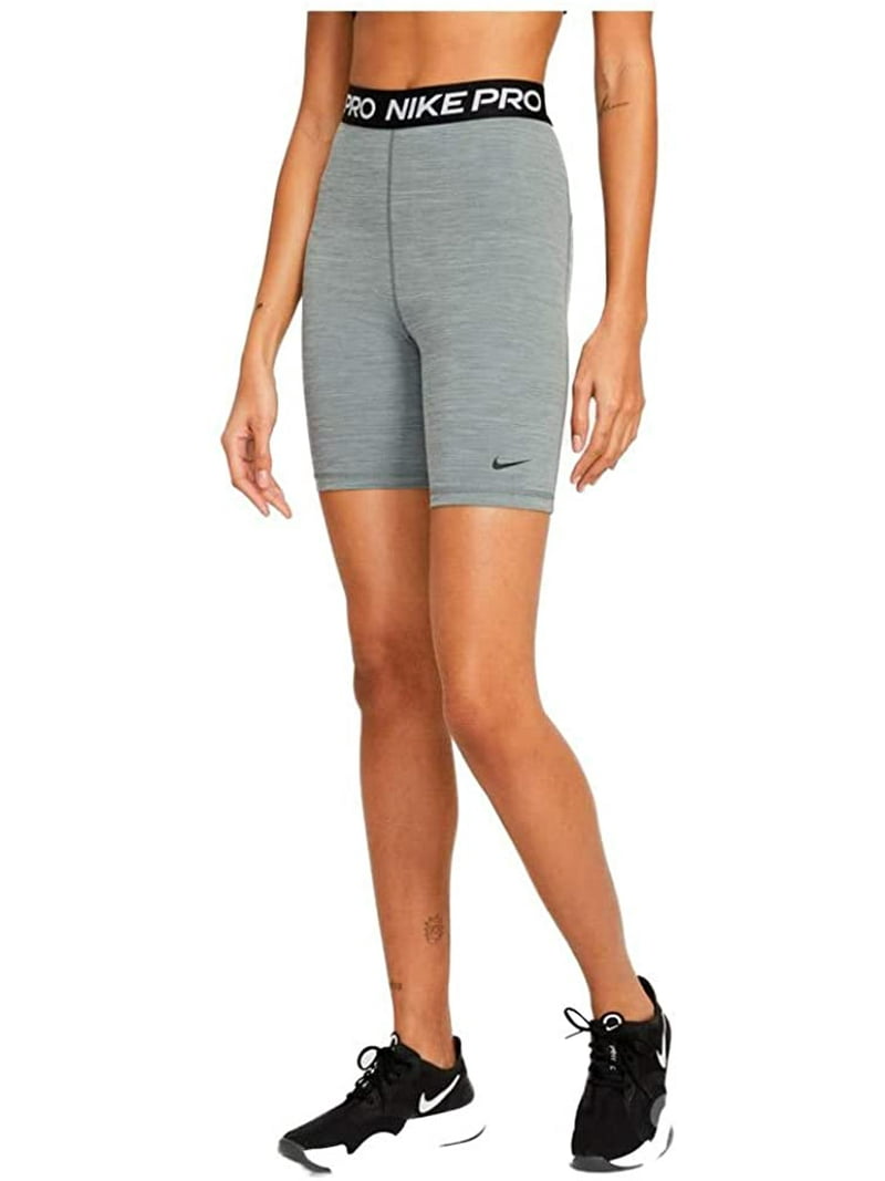 Nike Pro Womens Dri Fit High Rise Bike Shorts Smoke