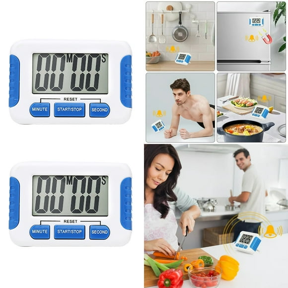 Meiiso Clearance Sales Today Deals Prime! Timer, Case Pack Digital Display Visual Electronic Timer Kitchen Timer Student Reading Time Reminder, Timers, 5.58*4.37*1.17In, 2*Timer