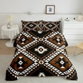 thumbnail image 2 of jejeloiu Vintage Aztec Rhombus Bedding Comforter Set,Brown Black White Twin Comforter Sets,Boho Tribal Geometric Bedding Set For Kids,Luxury Bedroom Decor Reversible,2 Pieces, 2 of 8