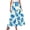 Blue independence day dresses for women, variant on Wenini Womens Skirts Floral Print Maxi Summer Skirt Boho Elastic Waist Pleated Flowy Swing Tiered Long Beach Evening Party Casual Fashion Loose A-Line Skirt Red L