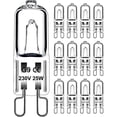 thumbnail image 1 of G9 Bulb 25W 230V Dimmable Warm White, G9 Halogen Bulb 300C Tolerance, G9 Oven Bulb for Microwave Oven Cooker Ceiling Lights, Pack of 12, 1 of 5