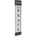 thumbnail image 4 of Northlight Patriotic "Home of the Brave" Wooden Porch Board Sign Decoration - 36", 4 of 7