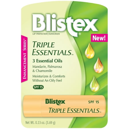 Blistex Triple Essentials Lip Protectant with SPF 15 Sun Protection,