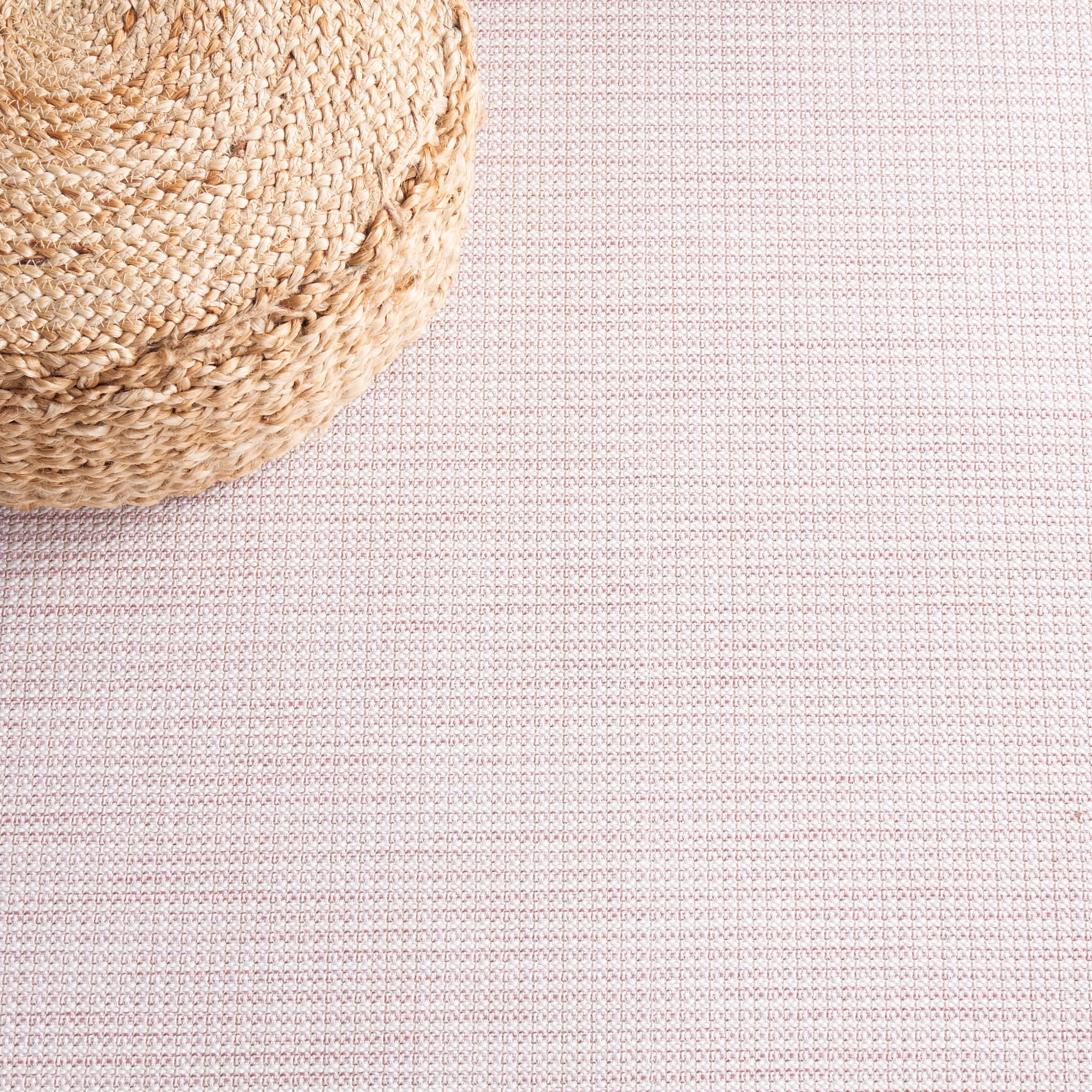 SAFAVIEH Martha Stewart Hampton Solid Indoor/Outdoor Runner Rug, Beige/Pink, 2' x 9'