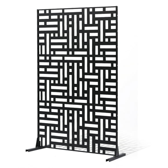 VEVOR Metal Privacy Screen 47" x 76" Outdoor Privacy Screens & Panels for Patio Black