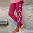 thumbnail image 3 of Stamzod Leggings for Women Fall Clothes Fashion Bow Printed Soft Yoga Pants High Waisted Workout Leggings, 3 of 7