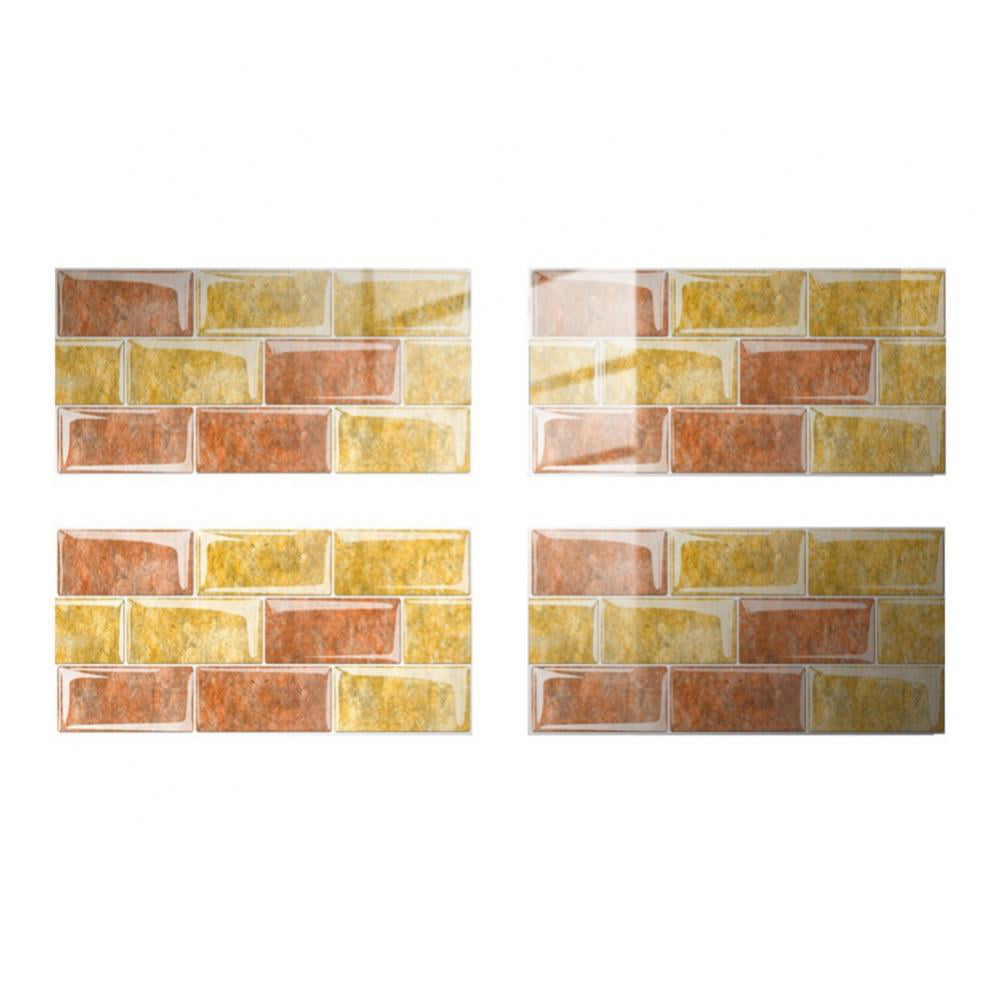 AU 4PCS Wall Sticker Tile Brick Self-adhesive Mosaic Kitchen Bathroom Home Decor 