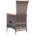 thumbnail image 4 of vidaXL Patio Chairs 2 Pcs Patio Rattan Dining Chair with Cushions Poly Rattan, 4 of 27