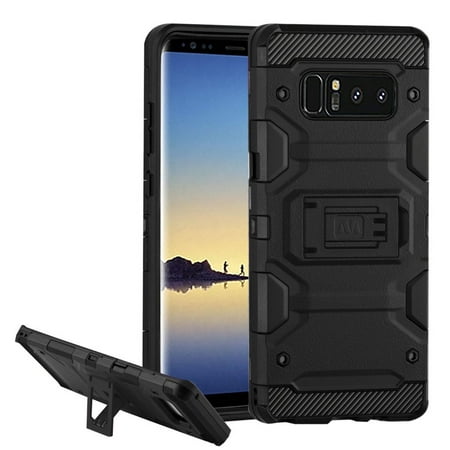 Samsung Galaxy Note 8 Case, by MyBat Storm Tank Dual Layer Hybrid Stand PC/TPU Rubber Case Cover for Samsung Galaxy Note 8 - (Best Samsung Note 8 Case)